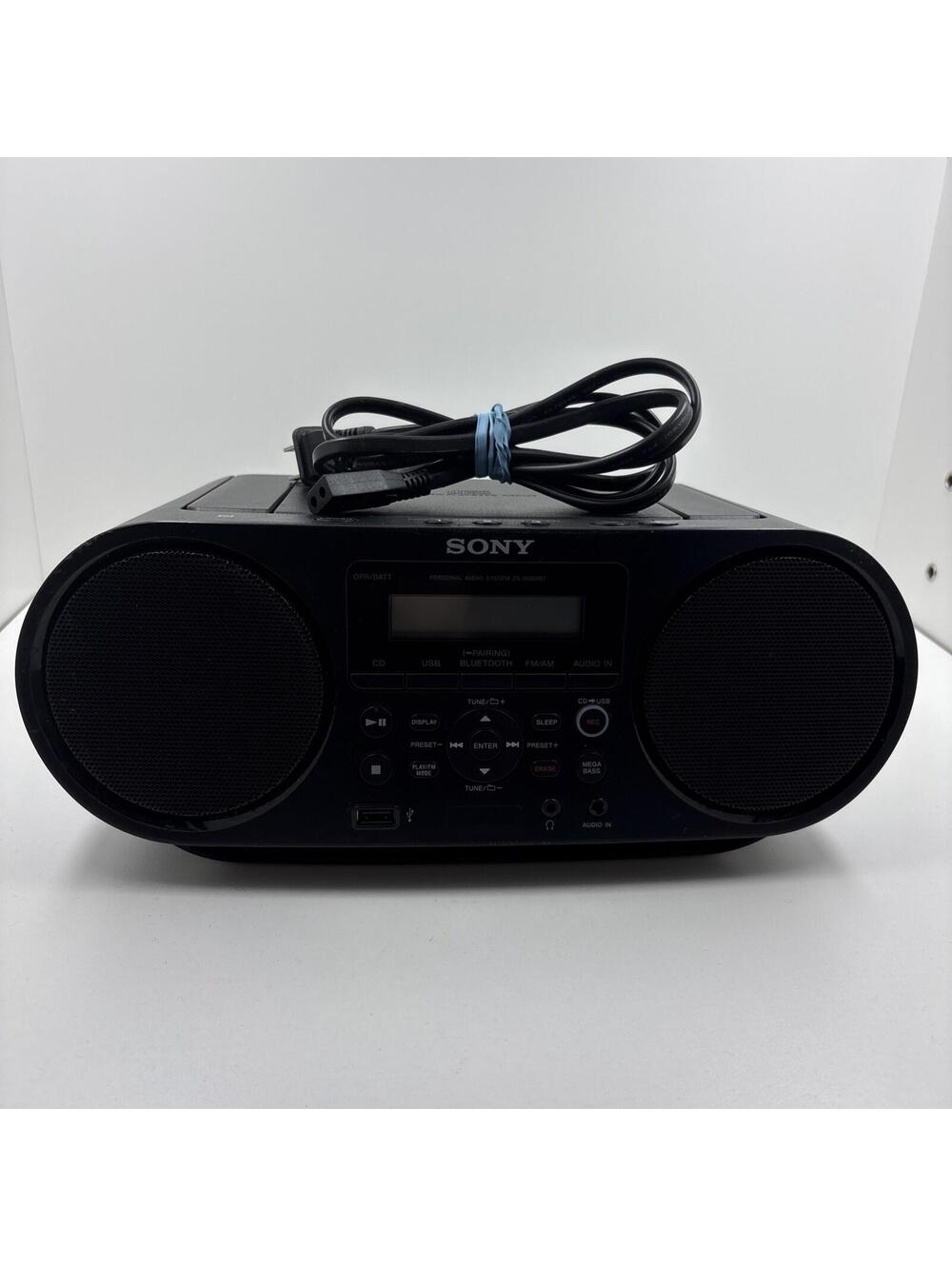 Sony Model ZS-RS60BT CD MP3 Player AM/FM Radio Bluetooth Boombox w/cord Tested
